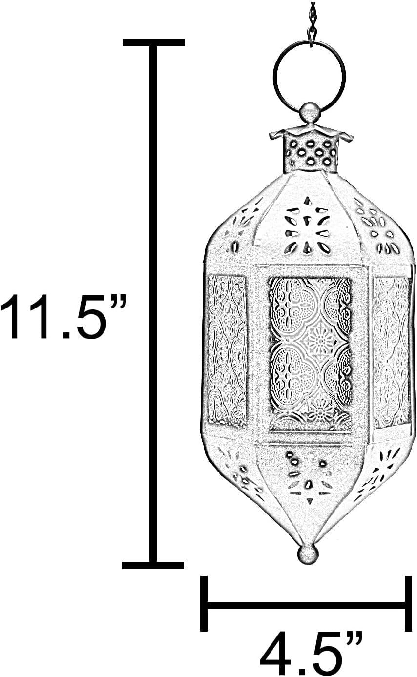 Decorative Hanging Candle Lantern for Spring Decor, Amber, Pack of 3, Set of 3