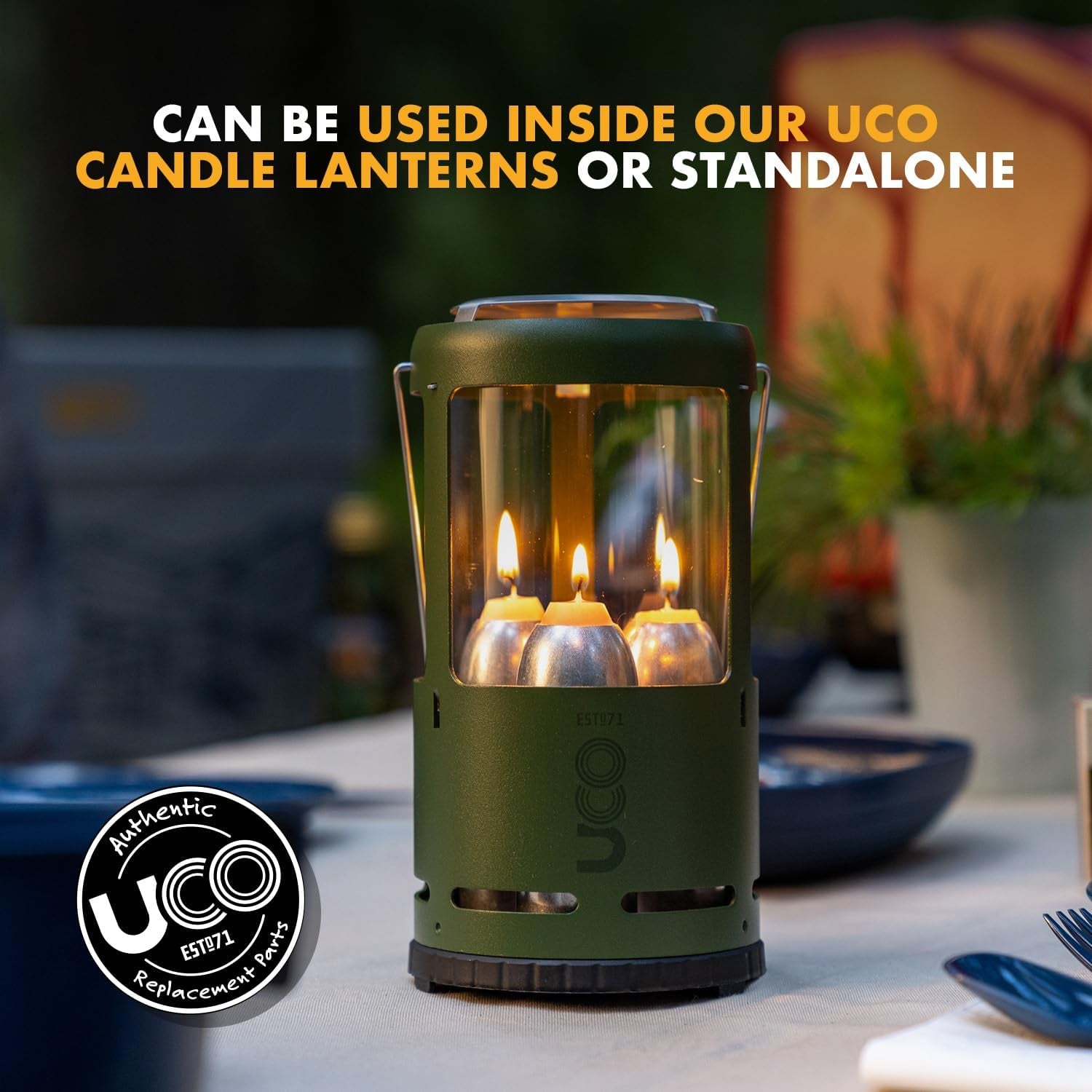 12-Hour Natural Beeswax Long-Burning Candles for  Candle Lanterns and Emergency Preparedness, Made in USA