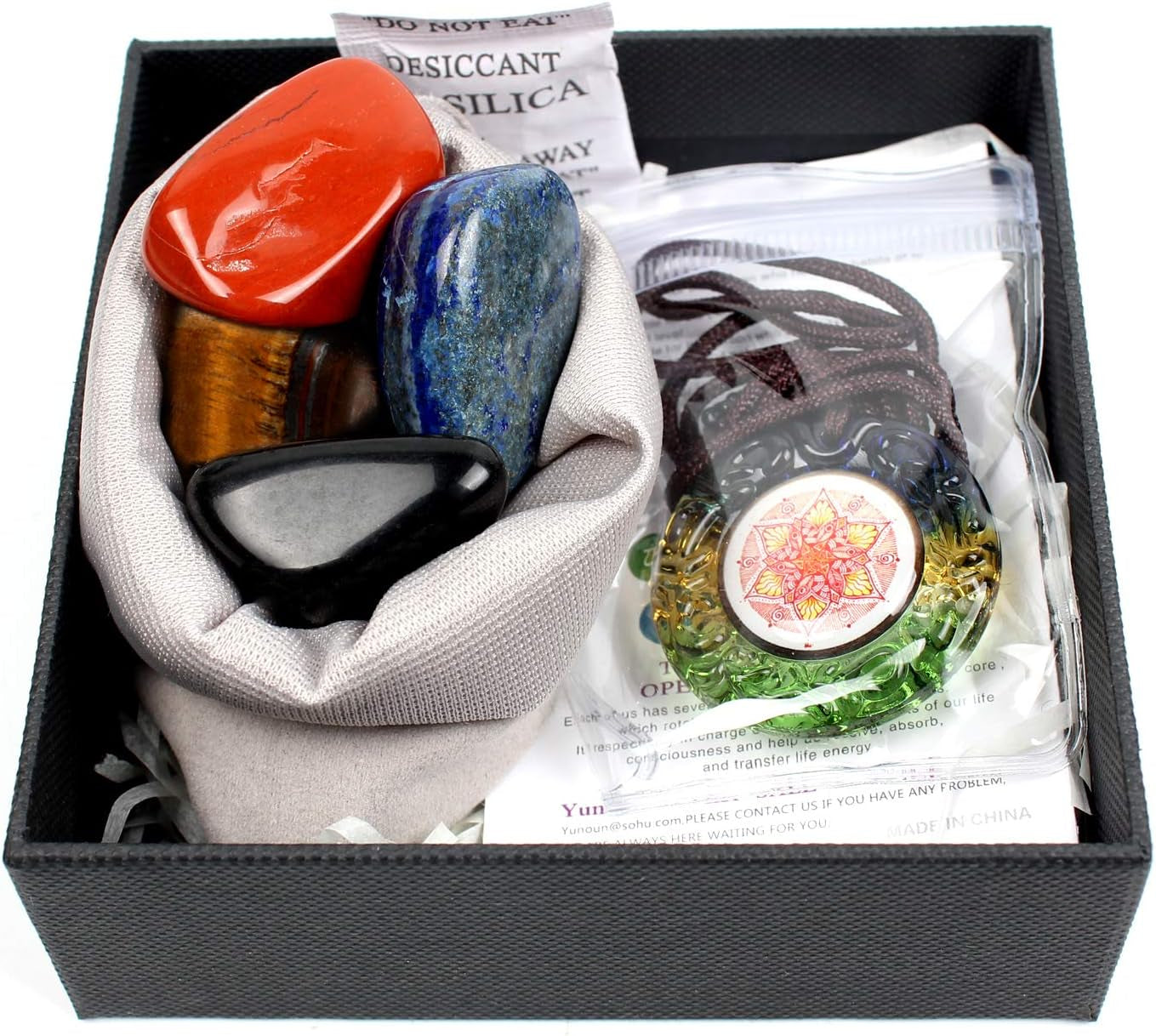 Chakra Stones Healing Crystals，Crystal Therapy, Meditation, Reiki - 7 Chakra Set