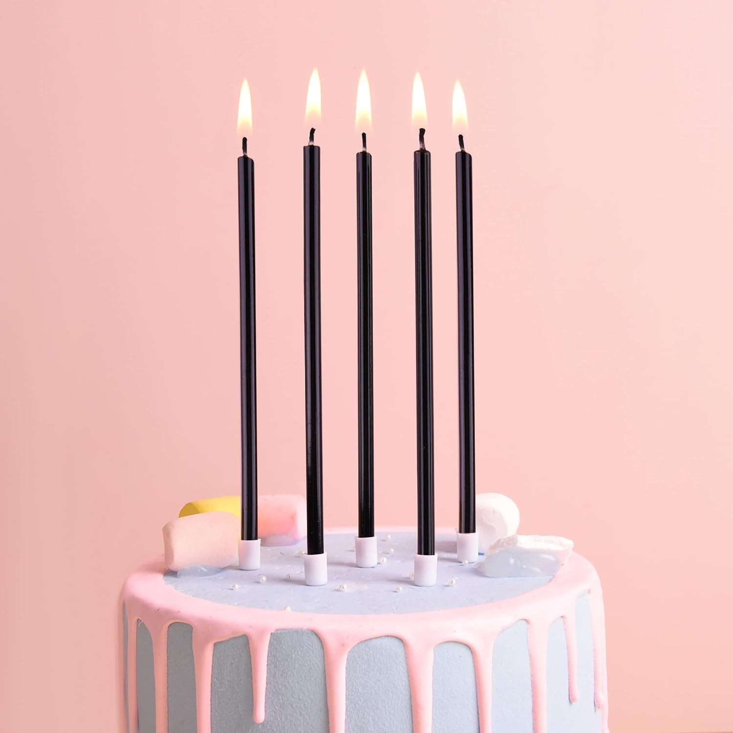 Black Long Thin Birthday Candles, Cake Candles, Birthday Parties, Wedding Decorations, Party Candles