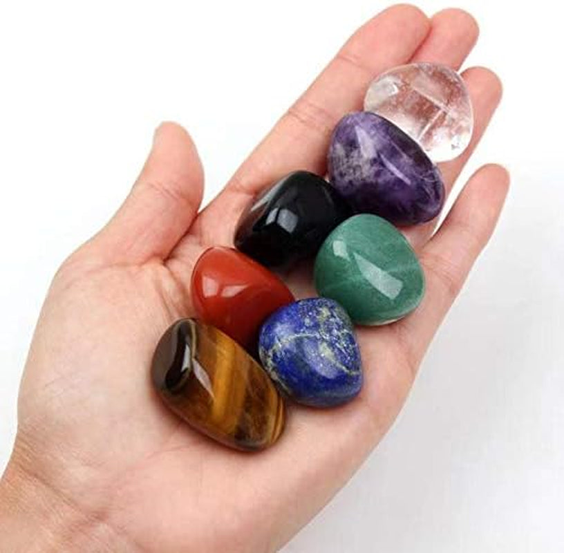 Chakra Stones Healing Crystals，Crystal Therapy, Meditation, Reiki - 7 Chakra Set