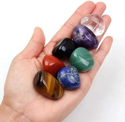 Chakra Stones Healing Crystals，Crystal Therapy, Meditation, Reiki - 7 Chakra Set