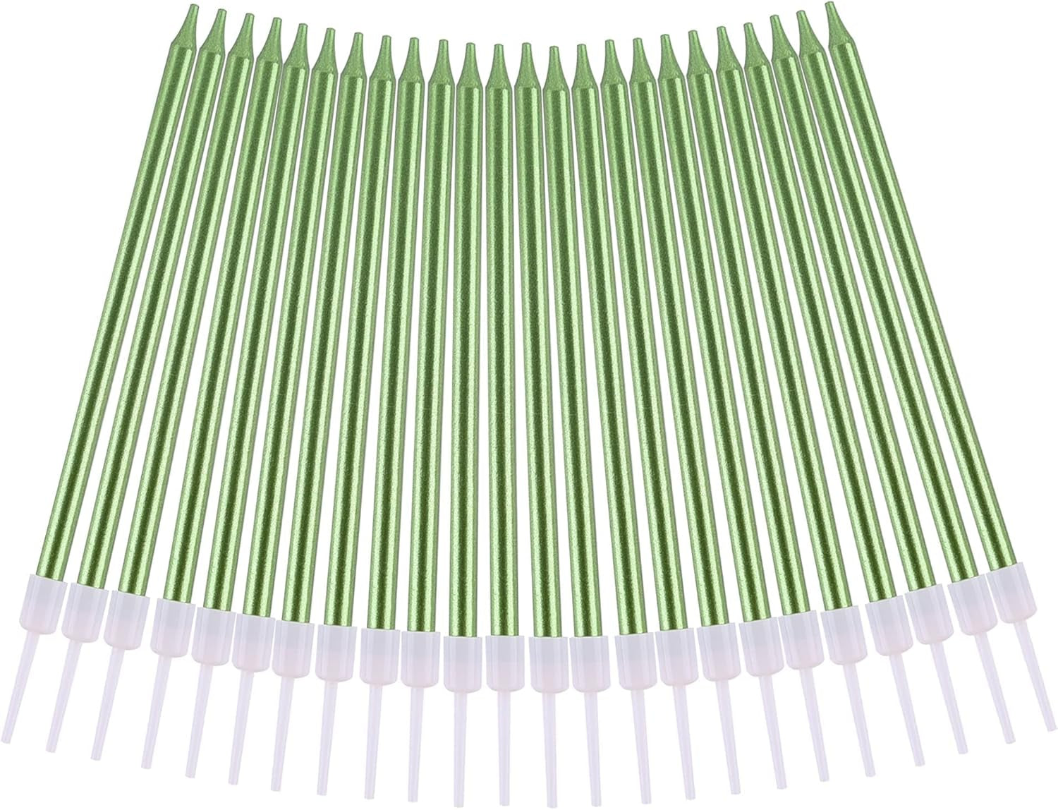 Green Long Thin Metallic Birthday Candles, Cake Candles, Birthday Parties, Wedding Decorations, Party Candles