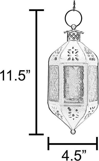 Decorative Hanging Candle Lantern for Spring Decor, Amber, Pack of 3, Set of 3