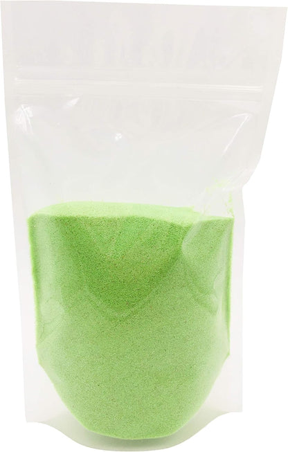 Lime Green Sand - Fine Sand for Zen Garden, Resin Incense Burner, Smudge Bowl, Ritual Incense, Cast Iron Cauldron, Unity Ceremony, Sensory Bin Table, Crafts (1 Pound)