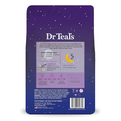 Epsom Salt Sleep Soak with Melatonin and Essential Oil Blend, 3 lb (Pack of 4)