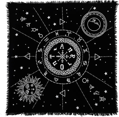 Altar 12 Constellation Astrology Zodiac Premium Witchcraft Alter Tarot Spread Wiccan Ritual Large Sacred Cloth (12 Constellation)