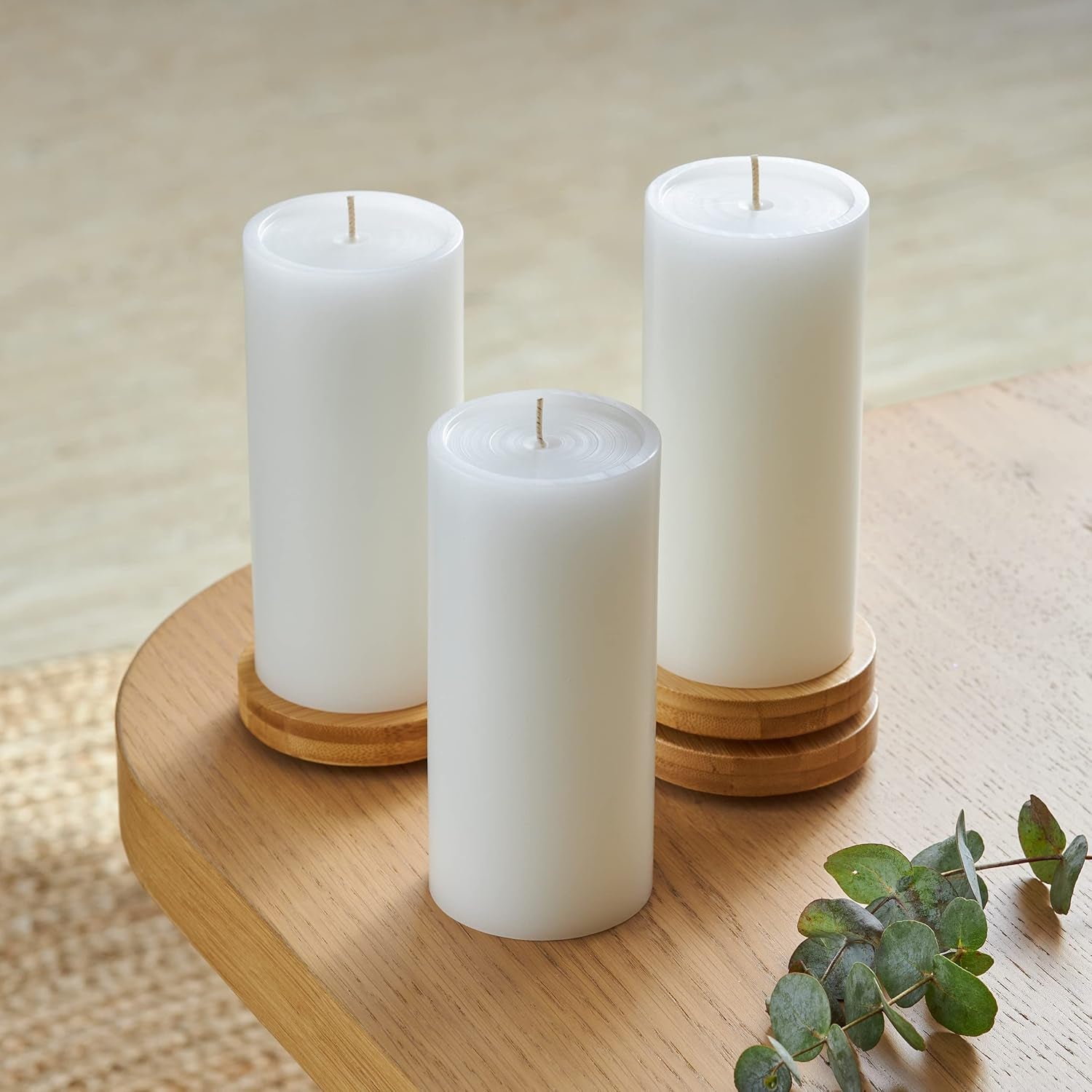 3X6 Inch White Pillar Candles Set of 6, Smooth Texture, Unscented White Candles, Dripless Candles, 3 Inch Pillar Candles Ideal as Wedding, Parties, Spas, Dinner, Home Decoration, Church