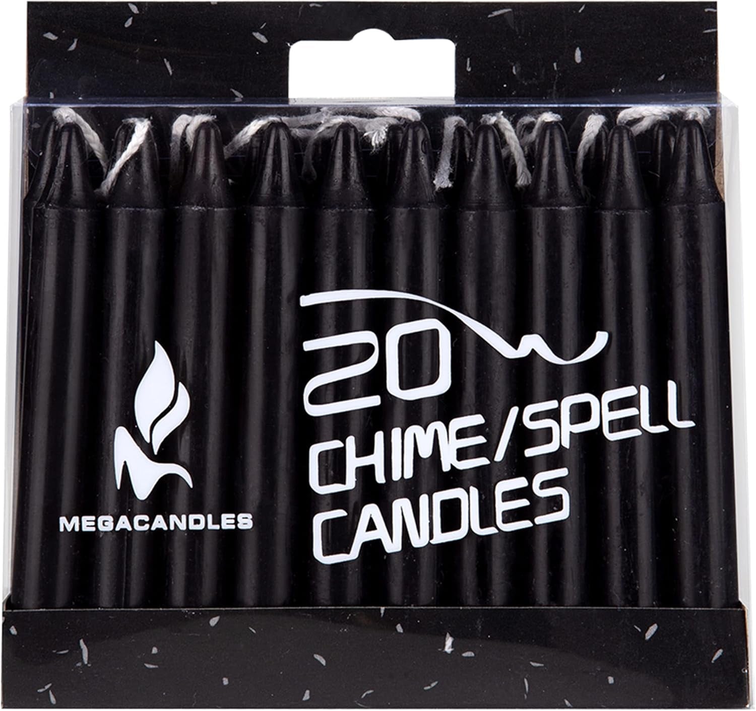 20 Pcs Unscented Black Exquisite Mini Taper Spell Candles, 4 Inch Tall X 1/2 Inch Diameter, Magic Chimes, Enchantment, Casting Rituals, Witchcraft, Wiccan, Altar, Metaphysical