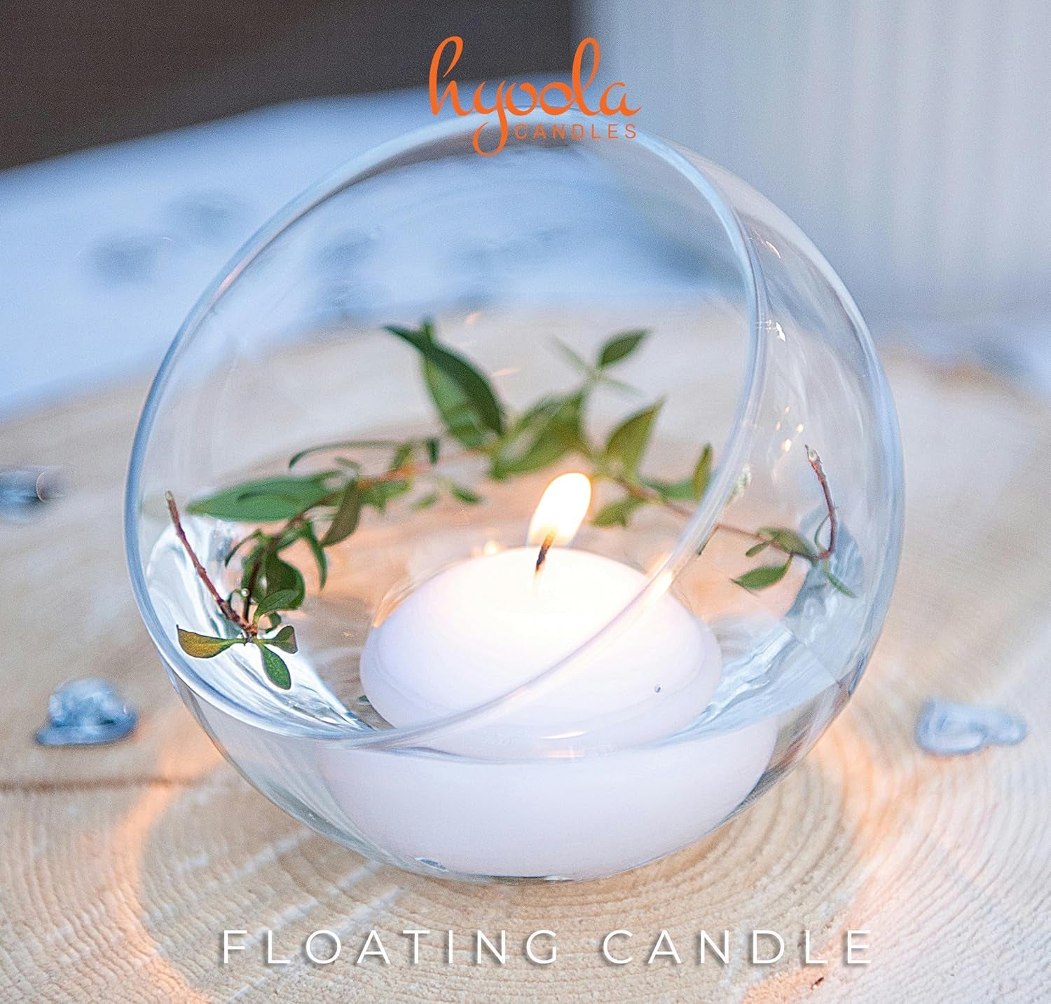 Premium White Floating Candles 1.75 Inch - 3 Hour - 60 Pack - European Made