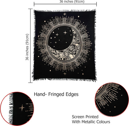 Altar Cloth Sun Moon Star Witchcraft Alter Tarot Spread Wiccan Spiritual Sacred Cloth