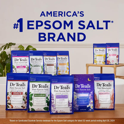 Epsom Salt Sleep Soak with Melatonin and Essential Oil Blend, 3 lb (Pack of 4)