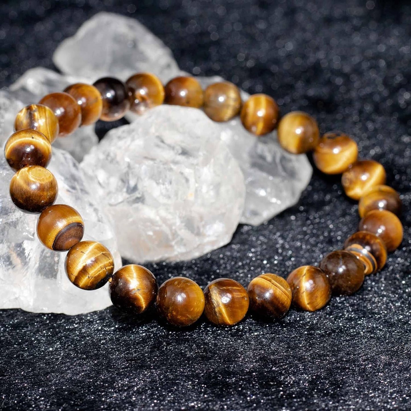 8Mm Natural Gemstone Stretch Bracelet, Handmade Unisex Crystal Bracelets for Meditation, Yoga, Spiritual Healing & Positive Energy