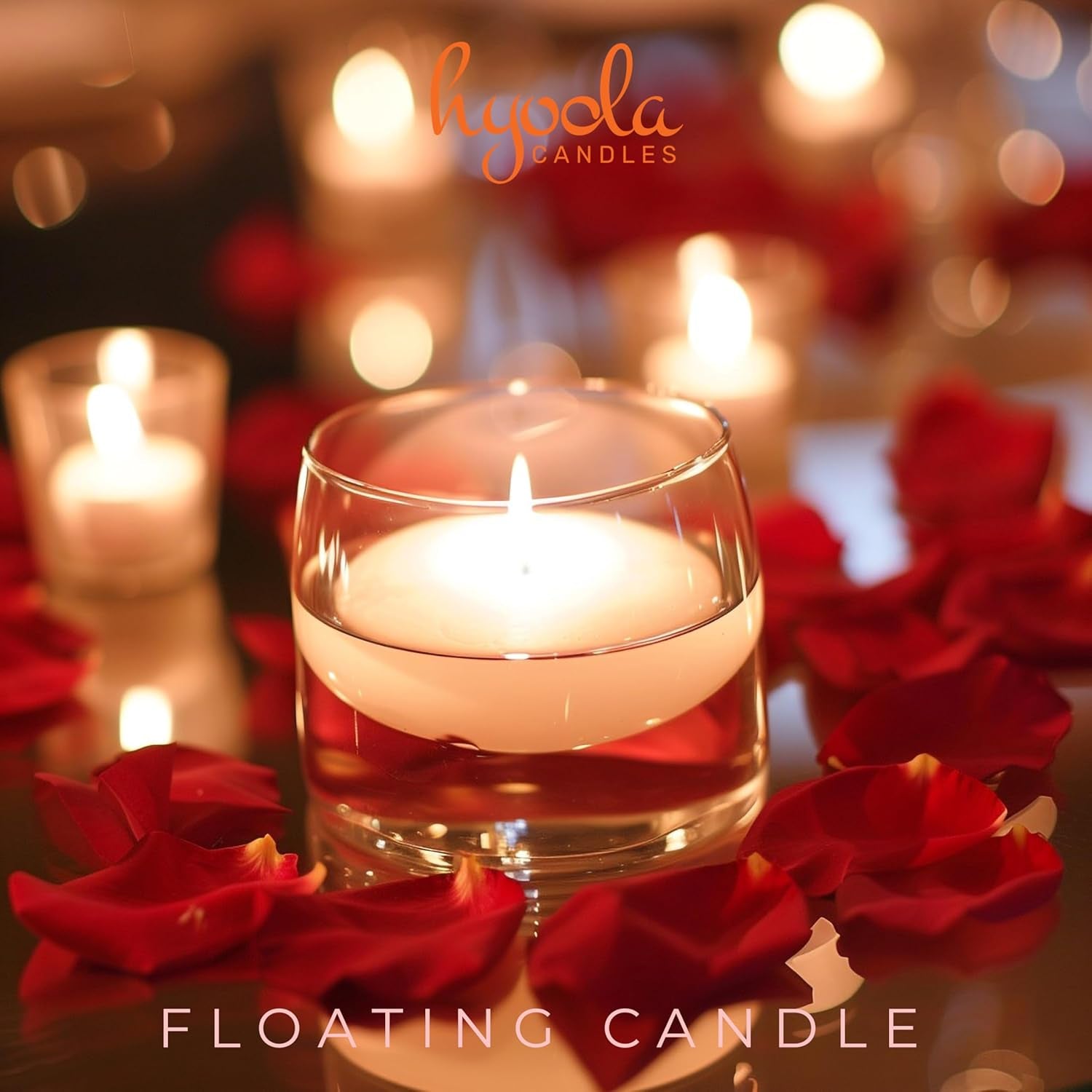 Premium White Floating Candles 1.75 Inch - 3 Hour - 60 Pack - European Made