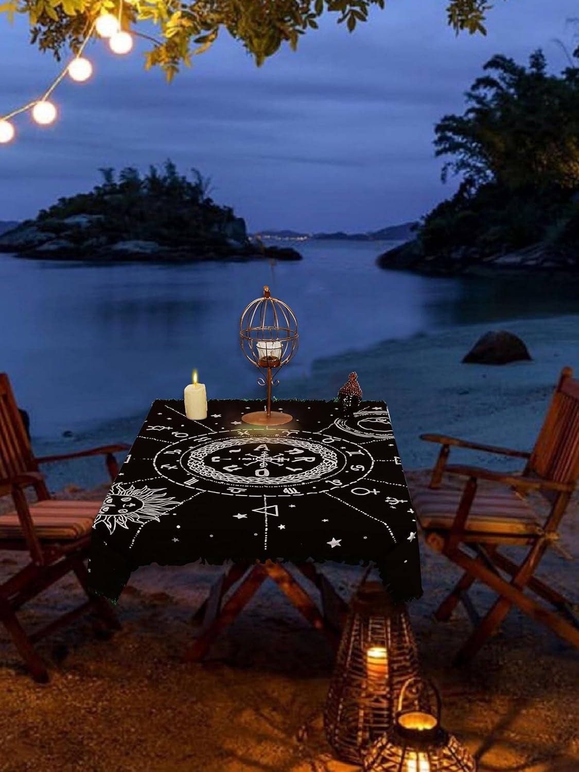 Altar 12 Constellation Astrology Zodiac Premium Witchcraft Alter Tarot Spread Wiccan Ritual Large Sacred Cloth (12 Constellation)