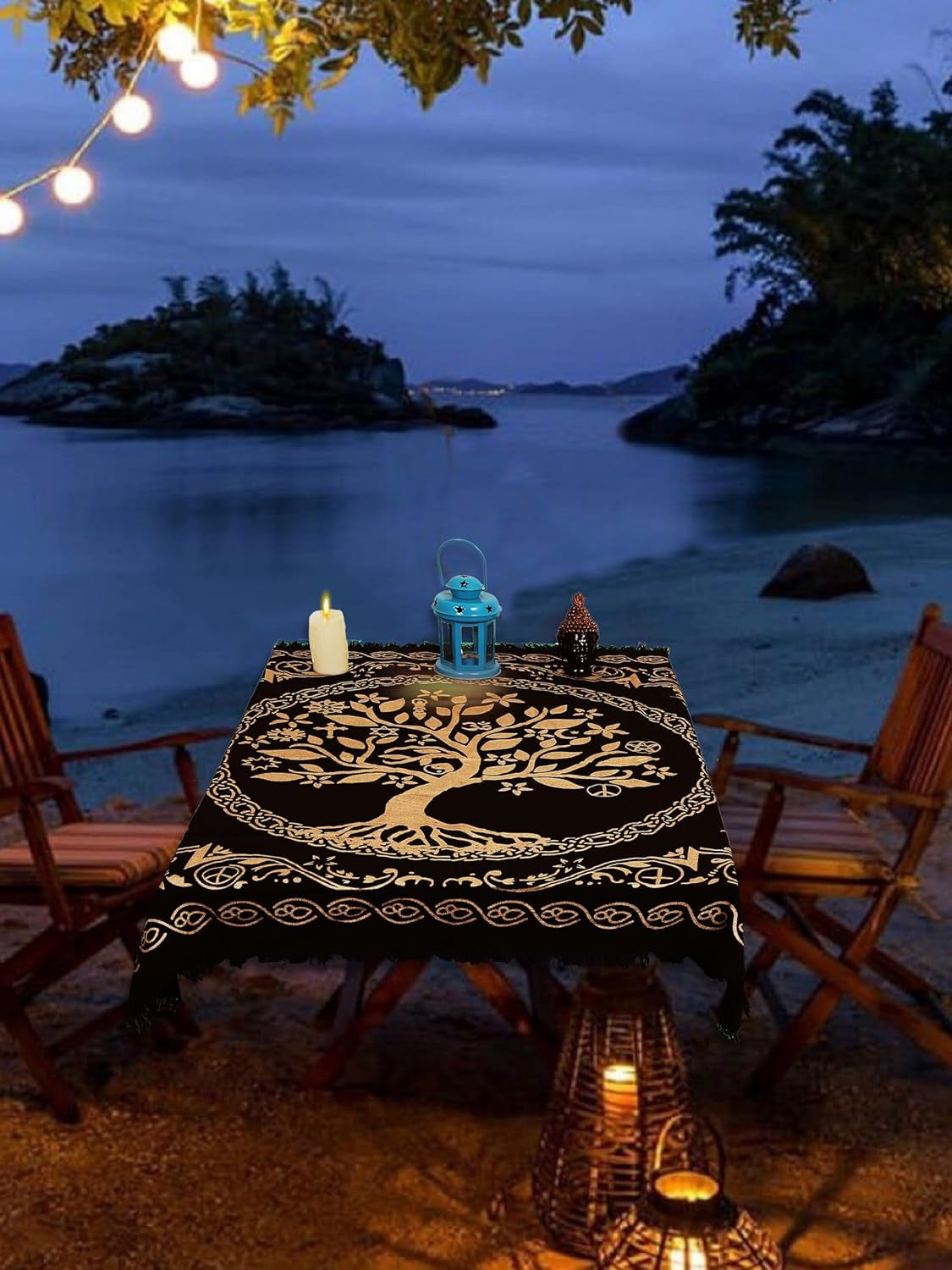 Altar Cloth Celtic Treeof Life Tentacle Triquetra Pagan Flannel Witchcraft Alter Tarot Spread Top Cloth Wiccan Square Spiritual 36 by 36 Sacred(Tree of Life)