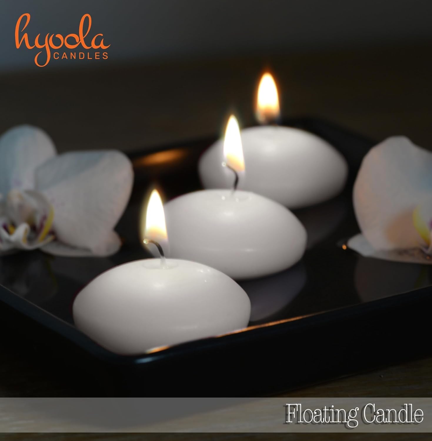 Premium White Floating Candles 1.75 Inch - 3 Hour - 60 Pack - European Made