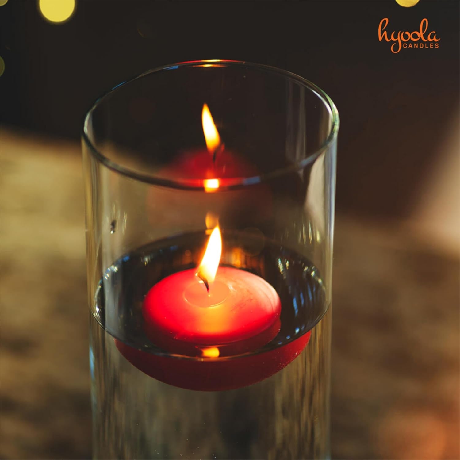 Premium Red Floating Candles 1.75 Inch - 3 Hour - 40 Pack - European Made
