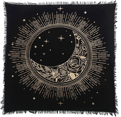 Altar Cloth Sun Moon Star Witchcraft Alter Tarot Spread Wiccan Spiritual Sacred Cloth