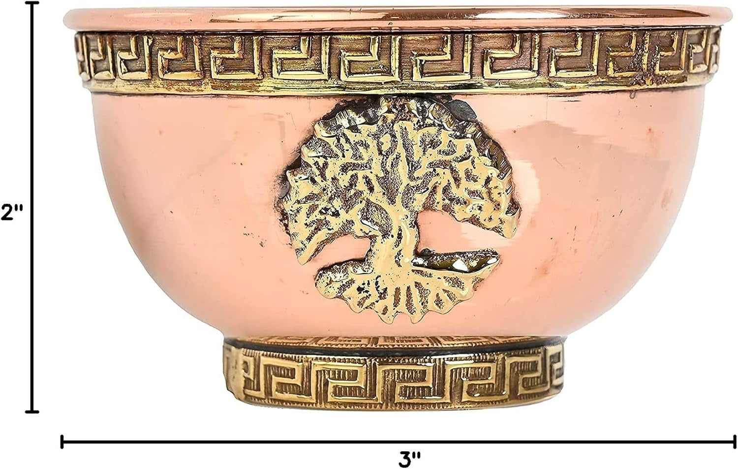 Tree of Life Copper Offering Bowl 3", Great for Altar Use, Ritual Use, Incense Burner, Smudging Bowl, Decoration Bowl, Offering Bowl -  (Tree of Life)
